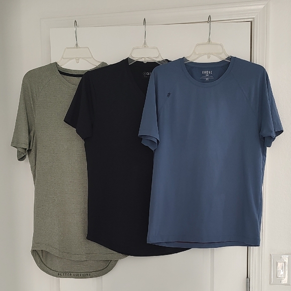 lululemon athletica Other - Lot 3 Mens Athletic T-Shirts Lululemon RHONE CUTS Blue Green Black M Short Sleev